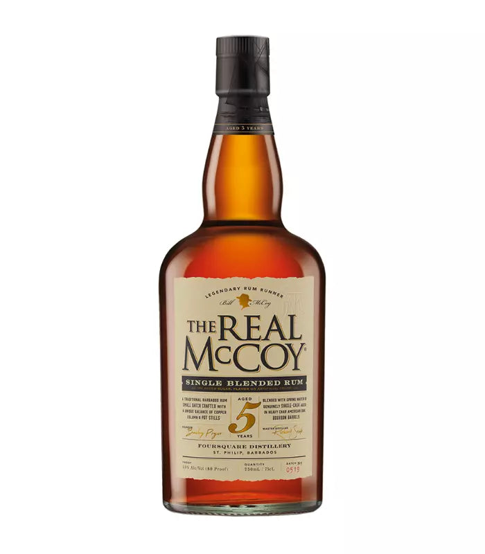 Buy The Real McCoy 5 Year Aged Single Blended Rum 750mL Online - The Barrel Tap Online Liquor Delivered