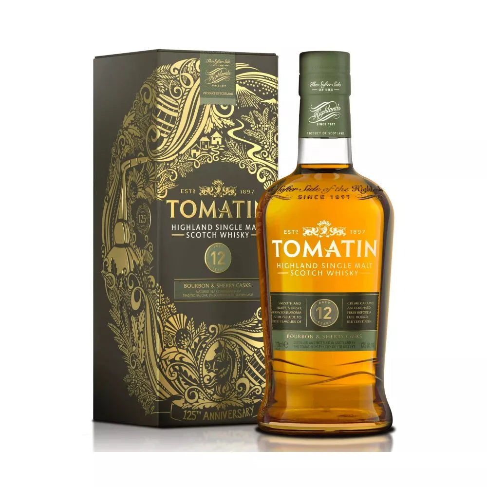 Buy Tomatin 12 Year Old Bourbon & Sherry Cask Single Malt Scotch Whisky 750mL Online - The Barrel Tap Online Liquor Delivered