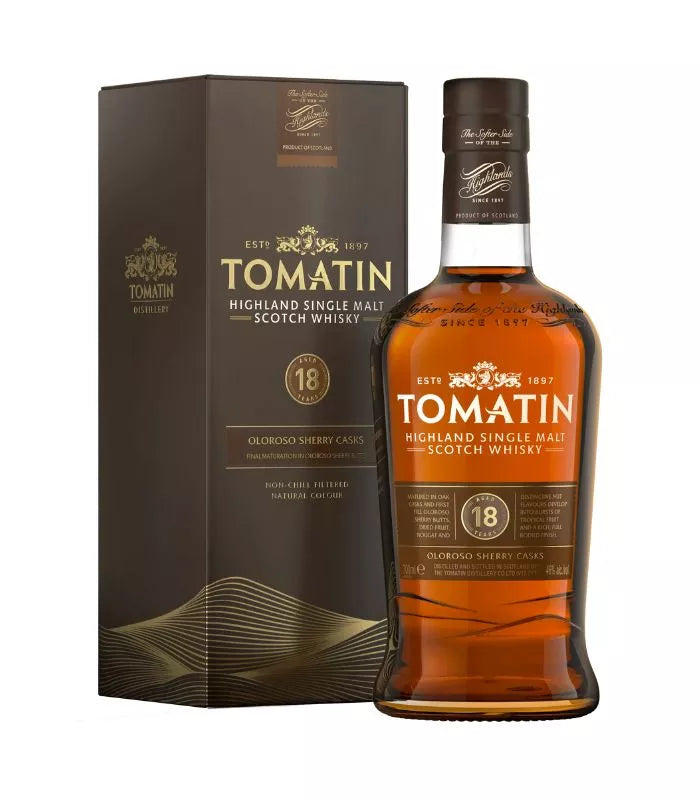 Buy Tomatin 18 Year Old Oloroso Sherry Cask Single Malt Scotch Whisky 750mL Online - The Barrel Tap Online Liquor Delivered