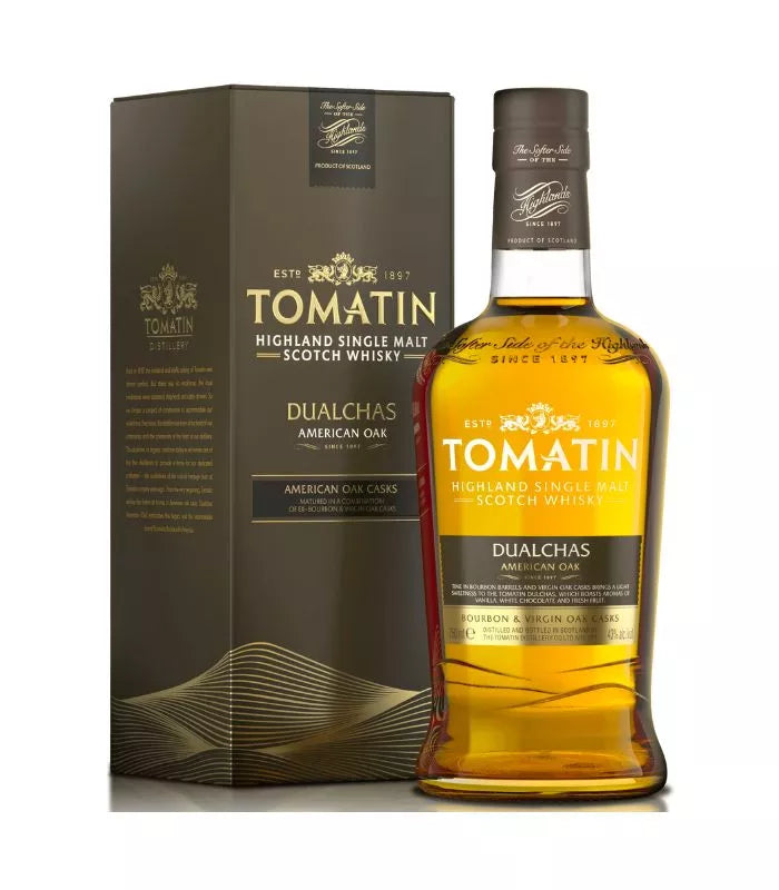 Buy Tomatin Dualchas American Oak Single Malt Scotch Whisky 750mL Online - The Barrel Tap Online Liquor Delivered