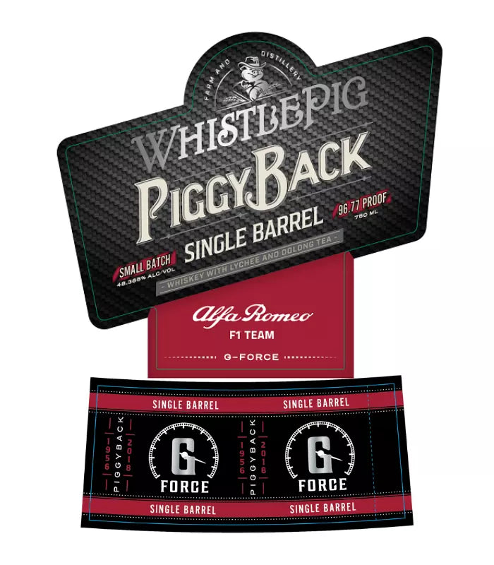 Buy WhistlePig PiggyBack Single Barrel Whiskey G-Force Alfa Romeo F-1 Team Online - The Barrel Tap Online Liquor Delivered
