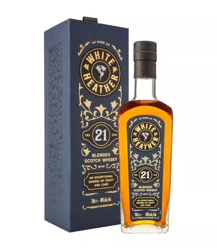 Buy White Heather 21 Year Old Blended Scotch Whisky 700mL Online - The Barrel Tap Online Liquor Delivered