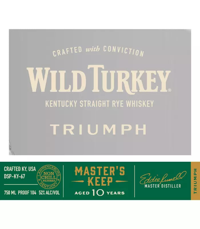 Buy Wild Turkey Master’s Keep Triumph 10 Year Straight Rye 750mL Online - The Barrel Tap Online Liquor Delivered