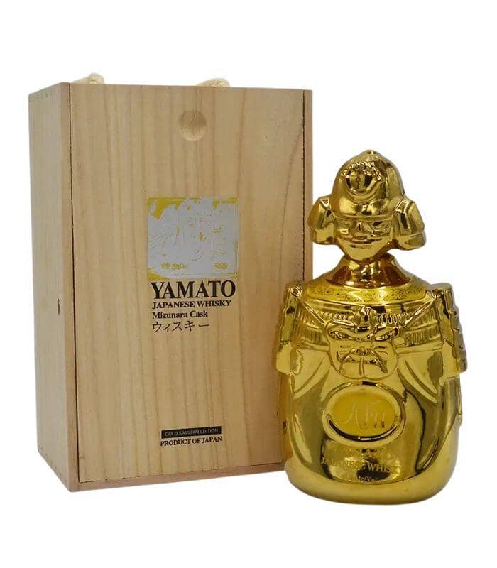 Buy Yamato Japanese Whisky Mizunara Cask Gold Samurai Edition 750mL Online - The Barrel Tap Online Liquor Delivered
