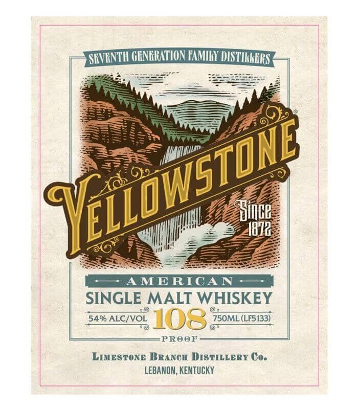 Buy Yellowstone American Single Malt Whiskey 108 Proof 750mL Online - The Barrel Tap Online Liquor Delivered
