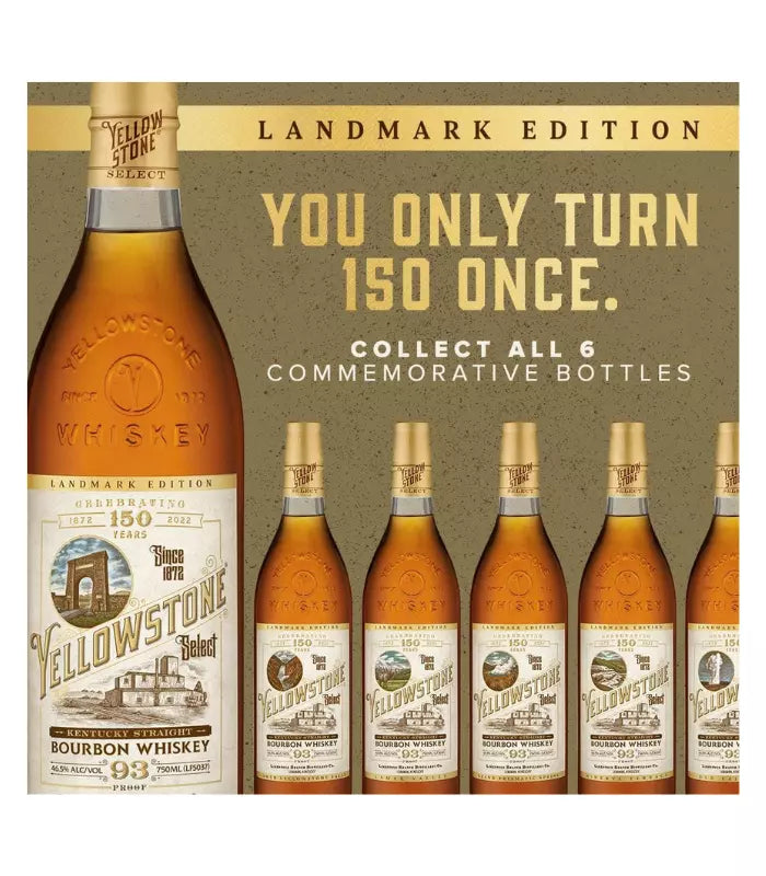 Buy Yellowstone Select Bourbon 150th Anniversary Landmark Edition 6 Bottle Combo Online - The Barrel Tap Online Liquor Delivered