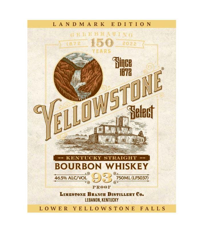 Buy Yellowstone Select Bourbon Whiskey Lower Yellowstone Falls - 150th Anniversary Landmark Edition 750mL Online - The Barrel Tap Online Liquor Delivered
